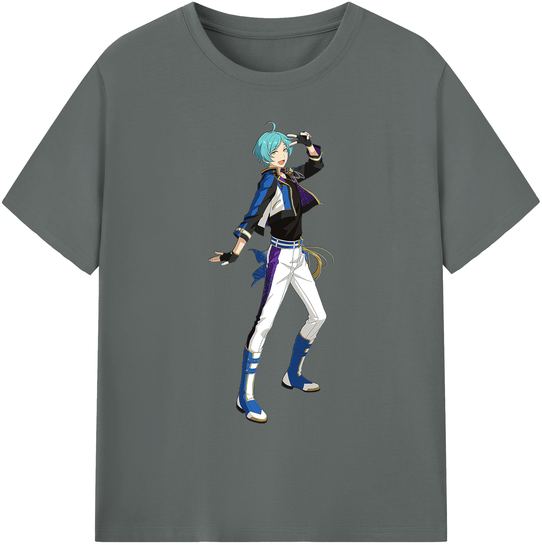 （画像用） あんさんぶるスターズ! Ensemble Stars 綿100％ メンズ半袖Tシャツ｜肌触りやわらか＆通気性